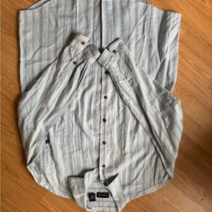 Men's light Gray/Blue Striped Shirt